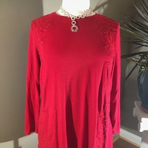 J. Jill Red Women's Top Jersey